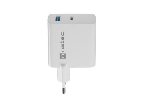 Ładowarka sieciowa RIBERA GAN 1X USB-A + 1X USB-C 65W Biała Ładowarka sieciowa RIBERA GAN 1X USB-A + 1X USB-C 65W Biała