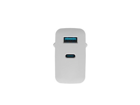 Ładowarka sieciowa RIBERA GAN 1X USB-A + 1X USB-C 65W Biała Ładowarka sieciowa RIBERA GAN 1X USB-A + 1X USB-C 65W Biała
