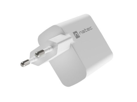 Ładowarka sieciowa RIBERA GAN 1X USB-A + 1X USB-C 65W Biała Ładowarka sieciowa RIBERA GAN 1X USB-A + 1X USB-C 65W Biała