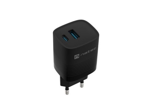 Ładowarka sieciowa Ribera GAN 1X USB-A + 1X USB-C 30W Czarna Ładowarka sieciowa Ribera GAN 1X USB-A + 1X USB-C 30W Czarna