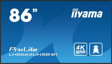 Monitor 86 cali LH8665UHSB-B1, 24/7, IPS, ANDROID 11, 4K, 800cd, iiSignage2, SDM, 2x HDMI, DP, 2x USB,2x 10W, RJ45, WiFi, 4/32GB Monitor 86 cali LH8665UHSB-B1, 24/7, IPS, ANDROID 11, 4K, 800cd, iiSignage2, SDM, 2x HDMI, DP, 2x USB,2x 10W, RJ45, WiFi, 4/32GB