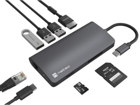 Multiport Adapter Fowler 2 V2 USB-C->HUB USB 3.0 3X, HDMI4K Multiport Adapter Fowler 2 V2 USB-C->HUB USB 3.0 3X, HDMI4K