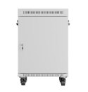 Szafa stojąca rack 19 cali 15U 600X600 szara LCD flack pack