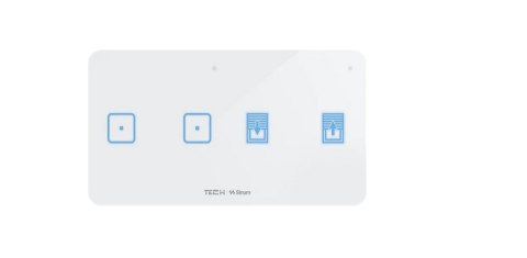 Przewodowy dwupolowy włącznik światła i rolet biały WSZ-22ML Tech Sterowniki Przewodowy dwupolowy włącznik światła i rolet biały WSZ-22ML Tech Sterowniki