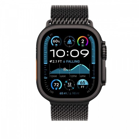 Bransoleta mediolańska z tytanu w kolorze czarnym do koperty 49 mm - rozmiar S Bransoleta mediolańska z tytanu w kolorze czarnym do koperty 49 mm - rozmiar S