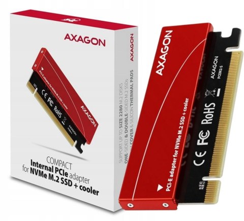 Axagon PCEM2-S Adapter wewnętrzny PCIe x16, 1x M.2 NVMe M-ke Axagon PCEM2-S Adapter wewnętrzny PCIe x16, 1x M.2 NVMe M-ke