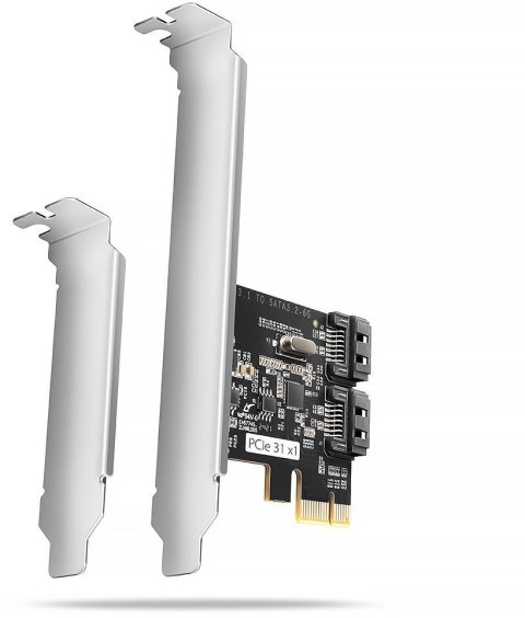 Kontroler Axagon PCES-SJ2 PCIe 2x wewnętrzny port SATA Kontroler Axagon PCES-SJ2 PCIe 2x wewnętrzny port SATA