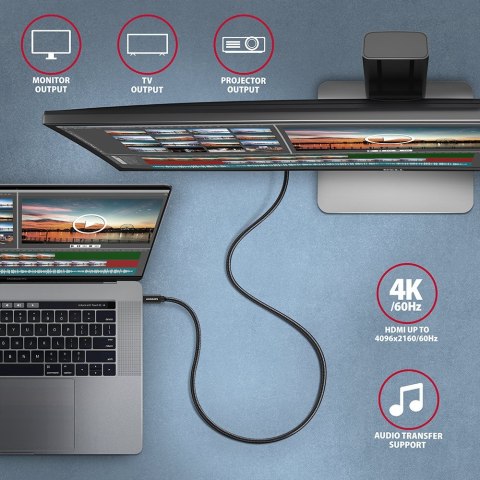 BUCM32-CM05AB Kabel USB-C - USB-C 3.2 Gen 2 0.5m, PD 100W, 5A, 4K HD, ALU, oplot, czarny BUCM32-CM05AB Kabel USB-C - USB-C 3.2 Gen 2 0.5m, PD 100W, 5A, 4K HD, ALU, oplot, czarny