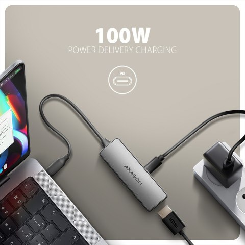 RVC-HI8KPD Adapter aktywny USB-C -> HDMI 8K/60Hz, Aluminum, PD100W, 16cm kabel RVC-HI8KPD Adapter aktywny USB-C -> HDMI 8K/60Hz, Aluminum, PD100W, 16cm kabel