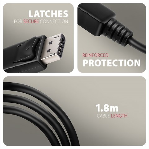 RVD-HI20C2 Adapter aktywny DisplayPort -> HDMI 1.4, 4K/60Hz, kabel 1,8m RVD-HI20C2 Adapter aktywny DisplayPort -> HDMI 1.4, 4K/60Hz, kabel 1,8m