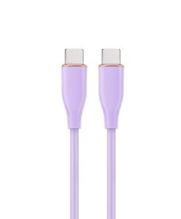 Kabel USB C(M) do USB C(M) 1.5M fioletowy