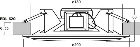 Głośnik sufitowy HiFi i PA 30W EDL-62HQ Głośnik sufitowy HiFi i PA 30W EDL-62HQ
