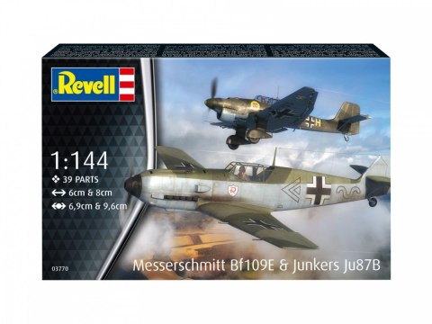 Model plastikowy Samolot ME BF109E & Junkers JU87B 1/144 Model plastikowy Samolot ME BF109E & Junkers JU87B 1/144