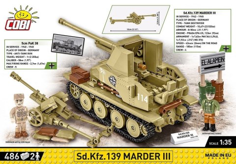 Klocki Sd.Kfz. Marder III 486 klocków Klocki Sd.Kfz. Marder III 486 klocków