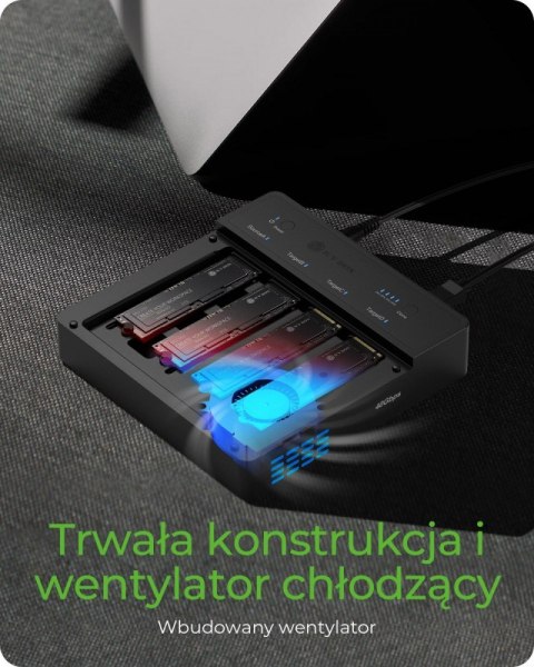 Duplicator (klonowanie 1:3) dla NVMe M.2 SSD IB-4013MCL-C4 4-Bay USB4 Duplicator (klonowanie 1:3) dla NVMe M.2 SSD IB-4013MCL-C4 4-Bay USB4