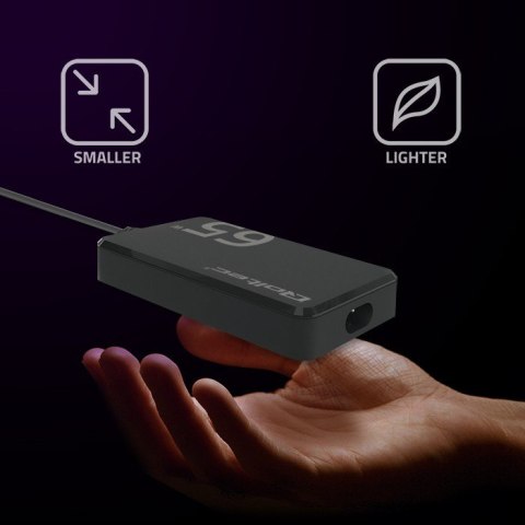 Ładowarka sieciowa 65W GaN Super Fast SLIM | PD | 5-20V | 3.25A |USB-C 3.1 | Laptop | MacBook | Smartfon | +kabel Ładowarka sieciowa 65W GaN Super Fast SLIM | PD | 5-20V | 3.25A |USB-C 3.1 | Laptop | MacBook | Smartfon | +kabel