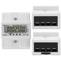 Trójfazowy elektroniczny licznik | miernik zużycia energii na szynę DIN | 400V | 100A | LCD | 4P