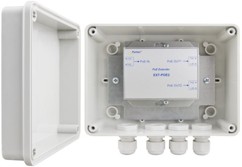 EXTENDER POE W OBUDOWIE HERMETYCZNEJ DO 2 KAMER IP Pulsar EXT-POE2H EXTENDER POE W OBUDOWIE HERMETYCZNEJ DO 2 KAMER IP Pulsar EXT-POE2H