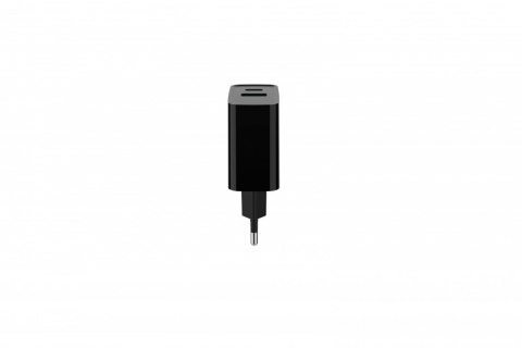 Ładowarka PowerDelivery USB-A USB-C 20W Czarna Ładowarka PowerDelivery USB-A USB-C 20W Czarna
