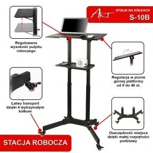 Stacja robocza pod notebooka/projektor S-10B Stacja robocza pod notebooka/projektor S-10B