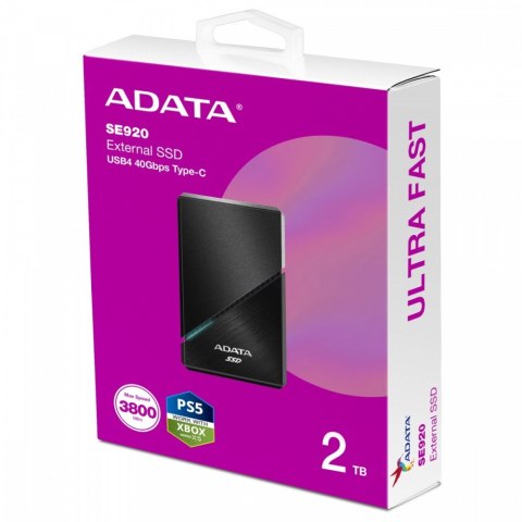 Dysk zewnętrzny SSD External SE920 2TB USB4C 3800/3700 MB/s czarny Dysk zewnętrzny SSD External SE920 2TB USB4C 3800/3700 MB/s czarny