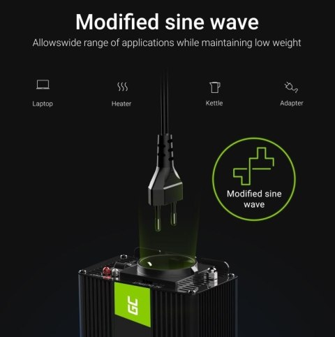 Przetwornica Napięcia Inwerter 12V na 230V 1000W/2000W Modyfikowana sinusoida Przetwornica Napięcia Inwerter 12V na 230V 1000W/2000W Modyfikowana sinusoida