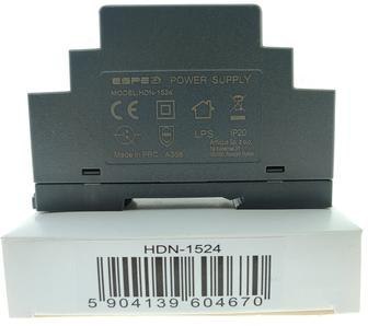 ZASILACZ IMPULSOWY NA SZYNĘ DIN ESPE HDN-1524 24V/15W/0.63A ZASILACZ IMPULSOWY NA SZYNĘ DIN ESPE HDN-1524 24V/15W/0.63A
