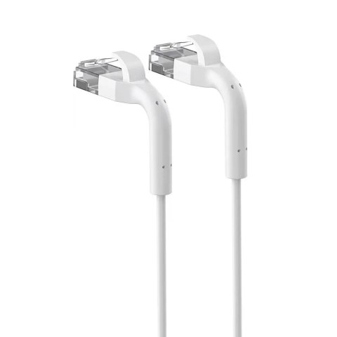 Patchcord kat.6 U/FTP 1Gbps miedź kabel sieciowy skrętka, łamana końcówka 0.5m biały Patchcord kat.6 U/FTP 1Gbps miedź kabel sieciowy skrętka, łamana końcówka 0.5m biały