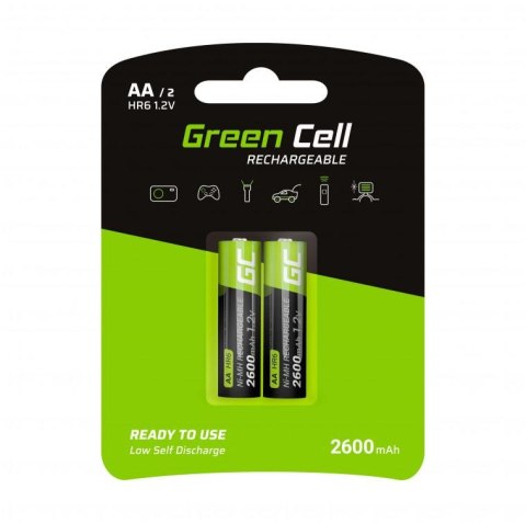 AKUMULATORKI Green Cell 2x AA HR6 2600mAh GR05 AKUMULATORKI Green Cell 2x AA HR6 2600mAh GR05