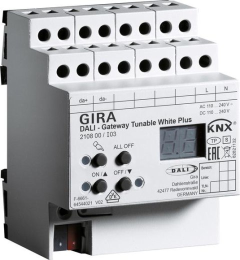 GIRA Bramka DALI Tunable WH Plus KNX 210800 GIRA Bramka DALI Tunable WH Plus KNX 210800