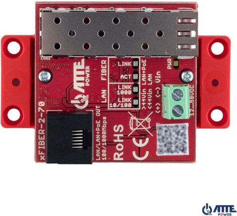 Gigabitowy media konwerter Ethernet ATTE xFIBER‑2‑70 (PoE OUT) Gigabitowy media konwerter Ethernet ATTE xFIBER‑2‑70 (PoE OUT)
