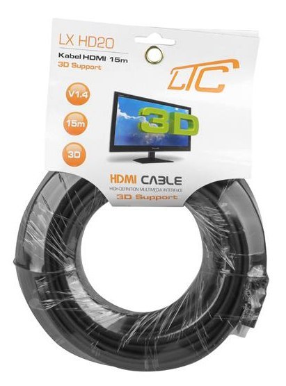 Kabel HDMI-HDMI v1.4+filtry 15m Kabel HDMI-HDMI v1.4+filtry 15m