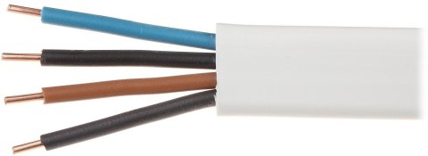 Przewód elektryczny drut płaski YDYp 450/750V 4x1,5mm2 ELEKTROKABEL 1m Przewód elektryczny drut płaski YDYp 450/750V 4x1,5mm2 ELEKTROKABEL 1m