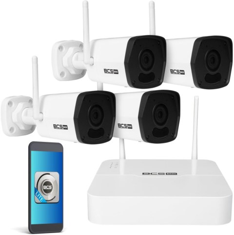 Zestaw monitoringu 4 kamery wifi BCS-B-KITW(2.0) Zestaw monitoringu 4 kamery wifi BCS-B-KITW(2.0)