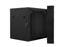 Szafa instalacyjna wisząca dwusekcyjna 19'' 12U 600X600mm czarna Szafa instalacyjna wisząca dwusekcyjna 19'' 12U 600X600mm czarna