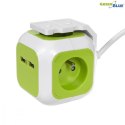 MagicCube poczwórne gniazdko prądowe, 2 wejścia usb 1,4m GB118 MagicCube poczwórne gniazdko prądowe, 2 wejścia usb 1,4m GB118
