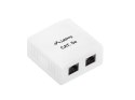 Gniazdo natynkowe 2x RJ45 Kat.5E białe Gniazdo natynkowe 2x RJ45 Kat.5E białe