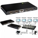 Rozdzielacz-splitter AV HDMI 2.0 1/4 Ultra HD 4Kx2K 3D Rozdzielacz-splitter AV HDMI 2.0 1/4 Ultra HD 4Kx2K 3D
