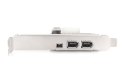 Karta (Kontroler) Firewire (400) PCI Exp., 2xZew. 1xZew.(Mini) IEEE1394a 6pin+Mini,Low Profile,VT6308P Karta (Kontroler) Firewire (400) PCI Exp., 2xZew. 1xZew.(Mini) IEEE1394a 6pin+Mini,Low Profile,VT6308P