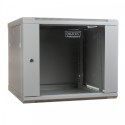 Szafa wisząca jednosekcyjna 19" 9U 501/600/450mm, drzwi szklane, szara (RAL 7035) Szafa wisząca jednosekcyjna 19" 9U 501/600/450mm, drzwi szklane, szara (RAL 7035)