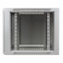 Szafa wisząca jednosekcyjna 19" 9U 501/600/450mm, drzwi szklane, szara (RAL 7035) Szafa wisząca jednosekcyjna 19" 9U 501/600/450mm, drzwi szklane, szara (RAL 7035)
