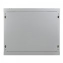 Szafa wisząca jednosekcyjna 19" 9U 501/600/450mm, drzwi szklane, szara (RAL 7035) Szafa wisząca jednosekcyjna 19" 9U 501/600/450mm, drzwi szklane, szara (RAL 7035)
