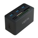 Hub USB 3.0, 3 porty, z czytnikiem kart pamięci Hub USB 3.0, 3 porty, z czytnikiem kart pamięci