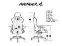 Fotel dla graczy Avenger XL Czarno-biały Fotel dla graczy Avenger XL Czarno-biały