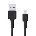 CB-AL05 kabel Lightning - USB-A 2m MFi Apple nylonowy oplot czarny
