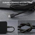 CB-AL05 kabel Lightning - USB-A 2m MFi Apple nylonowy oplot czarny
