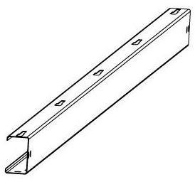 SZYNA WZDŁUŻNA L5080 (PROFIL 85x50x1.5), CORAB XPF_WS006N.2.000U SZYNA WZDŁUŻNA L5080 (PROFIL 85x50x1.5), CORAB XPF_WS006N.2.000U