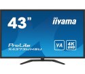 Monitor wielkoformatowy 43 cale X4373UHSU-B1 4K, VA, 2xHDMI, DP, mDP, 3ms, 2x7W, USBx4 Monitor wielkoformatowy 43 cale X4373UHSU-B1 4K, VA, 2xHDMI, DP, mDP, 3ms, 2x7W, USBx4