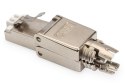 Wtyk modularny RJ45 kat.6A, PoE++, 10GbE, STP, ekranowany, beznarzędziowy, zakręcany, metalowy, AWG 26-22, dł.50mm Wtyk modularny RJ45 kat.6A, PoE++, 10GbE, STP, ekranowany, beznarzędziowy, zakręcany, metalowy, AWG 26-22, dł.50mm