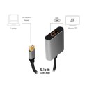 Adapter mDP do HDMI 4K 60Hz, aluminium 0.15m Adapter mDP do HDMI 4K 60Hz, aluminium 0.15m